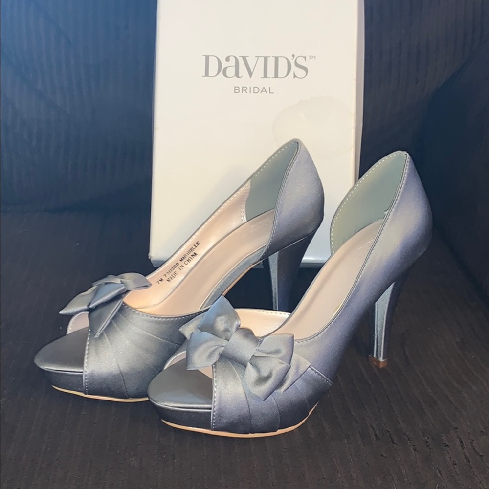 David’s Bridal satin heels